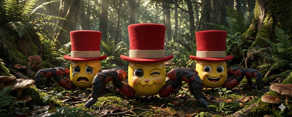 ロス・スパイデリニトス・ディセン・サイミニスのイラスト