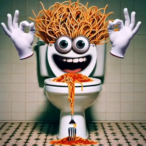 スパゲッティ・トイレットのイラスト